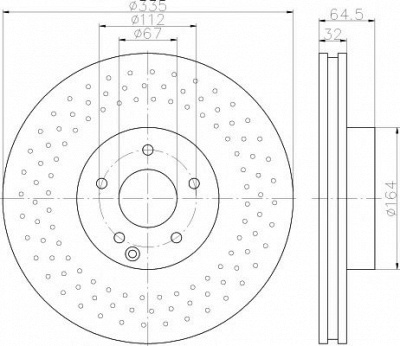 HELLA PAGID 8dd355115011 -  Тормозной диск